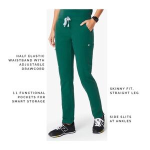 FIGS I YOLA I Small I Hunter Green Skinny Scrub Pants for Women